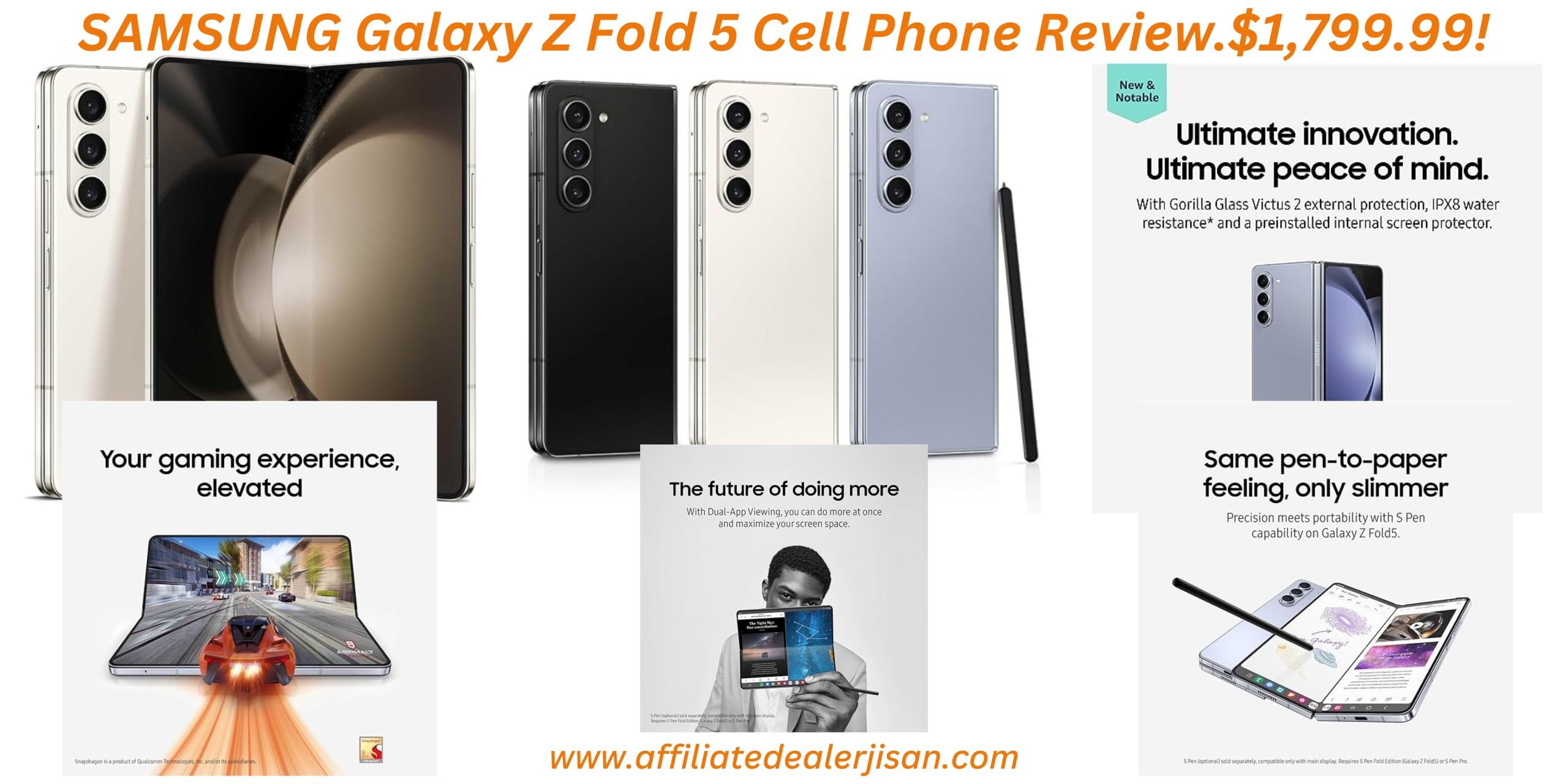 SAMSUNG Galaxy Z Fold 5 Cell Phone Review