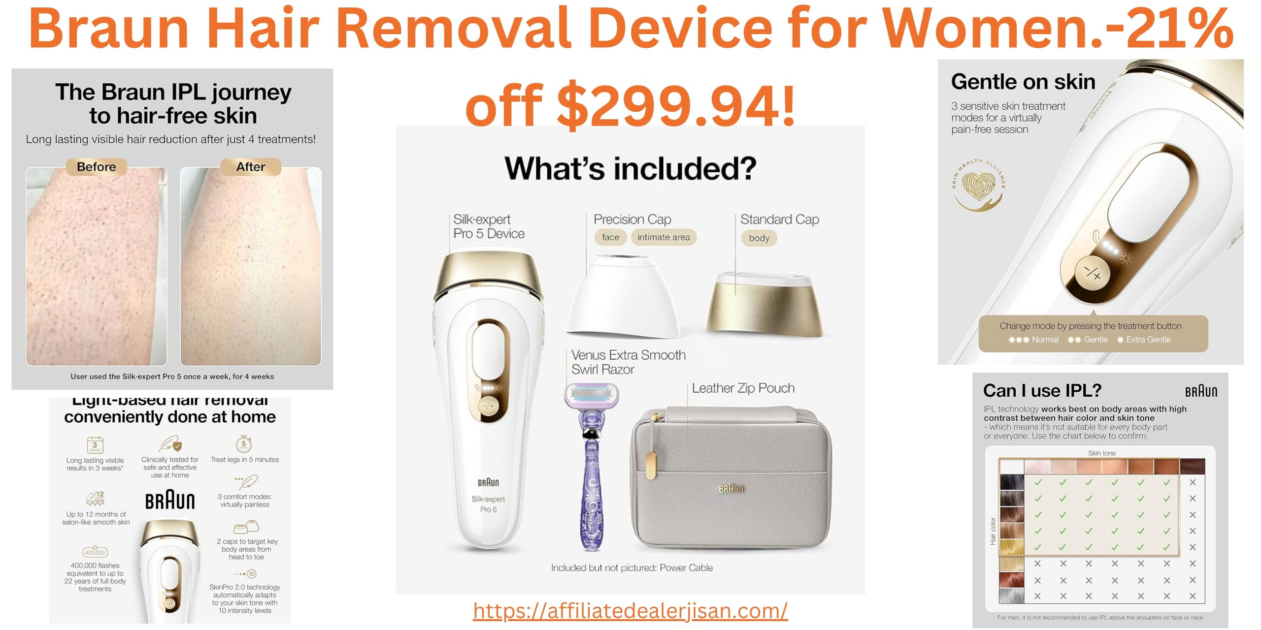 Hair Removal Device for Women.-21% off $299.94!