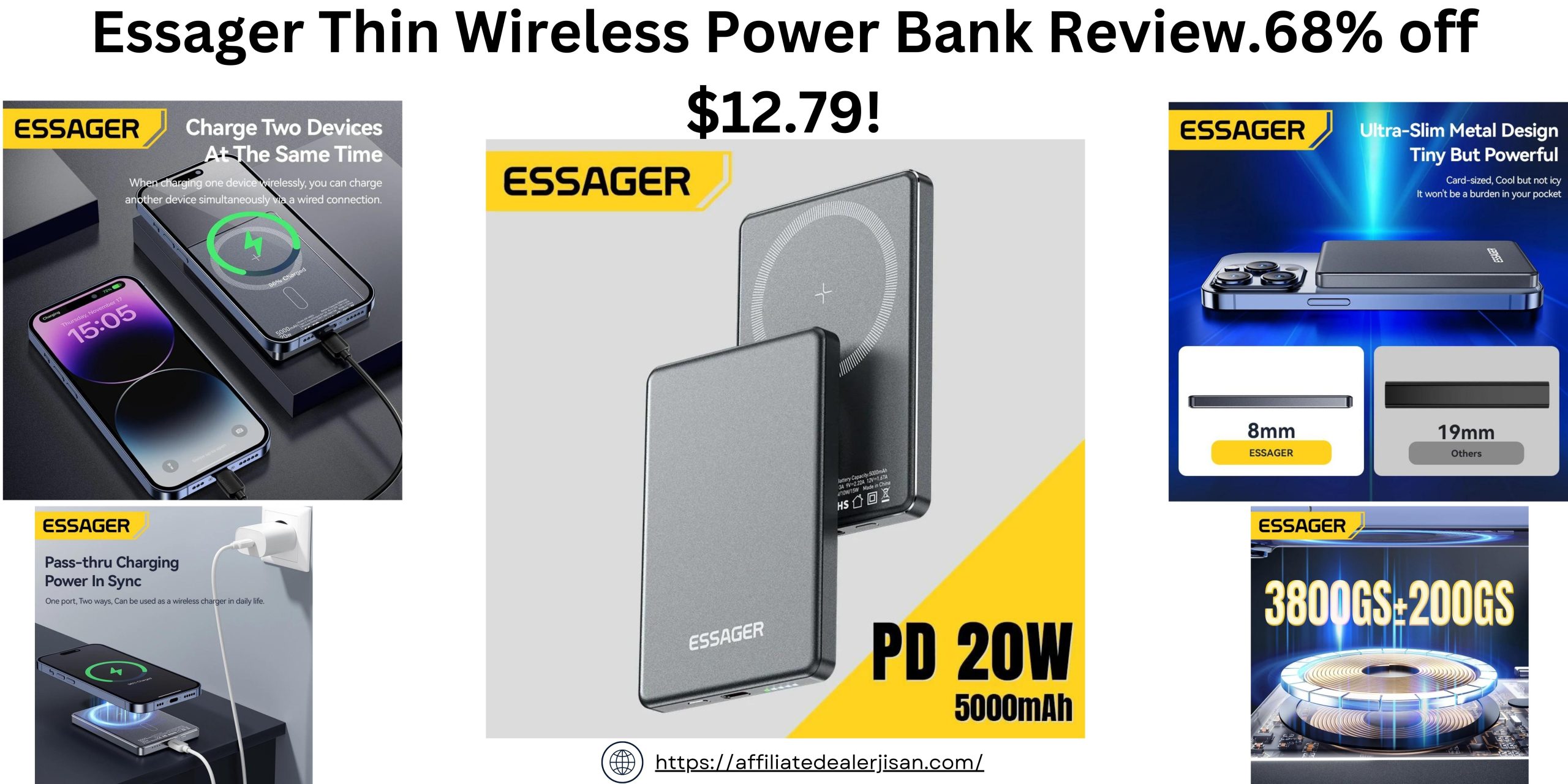 Essager Thin Wireless Power Bank