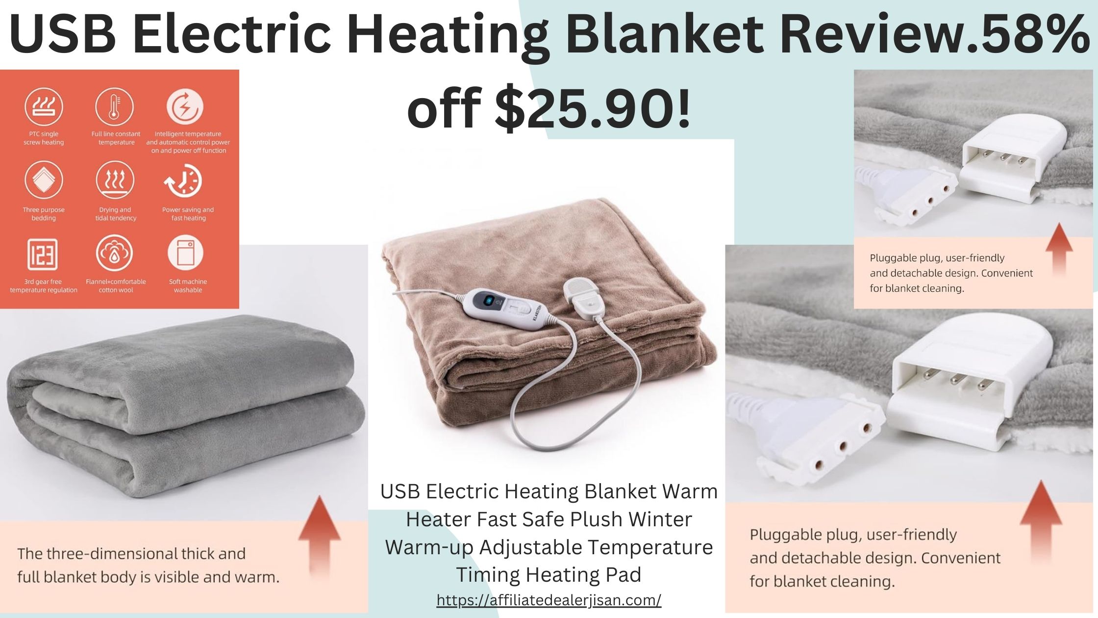 USB Electric Heating Blanket Review.