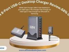 320W GaN 8-Port USB-C Desktop Charger Review.